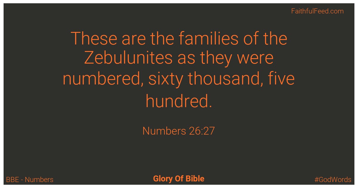 Numbers 26:27 - Bbe