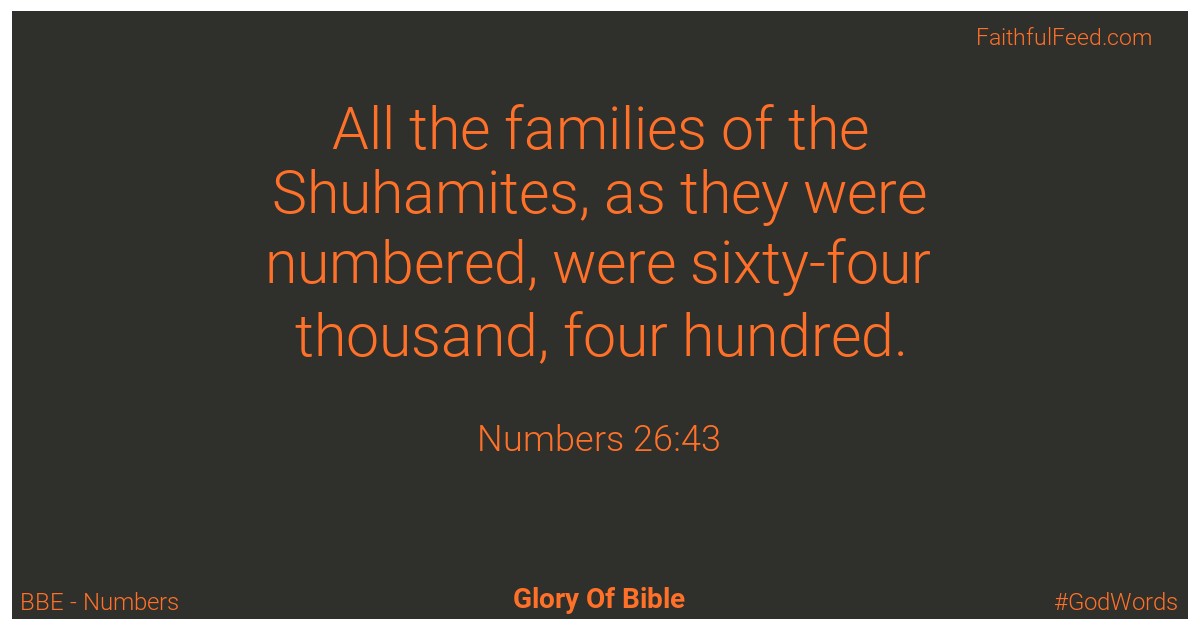 Numbers 26:43 - Bbe