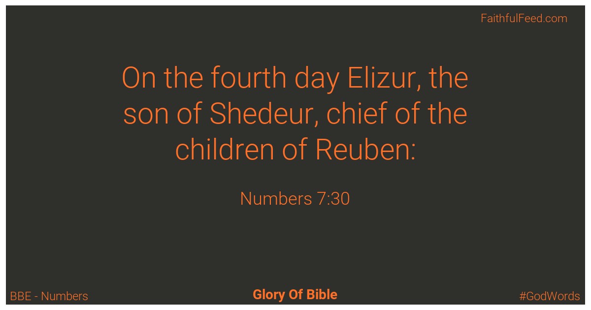 Numbers 7:30 - Bbe