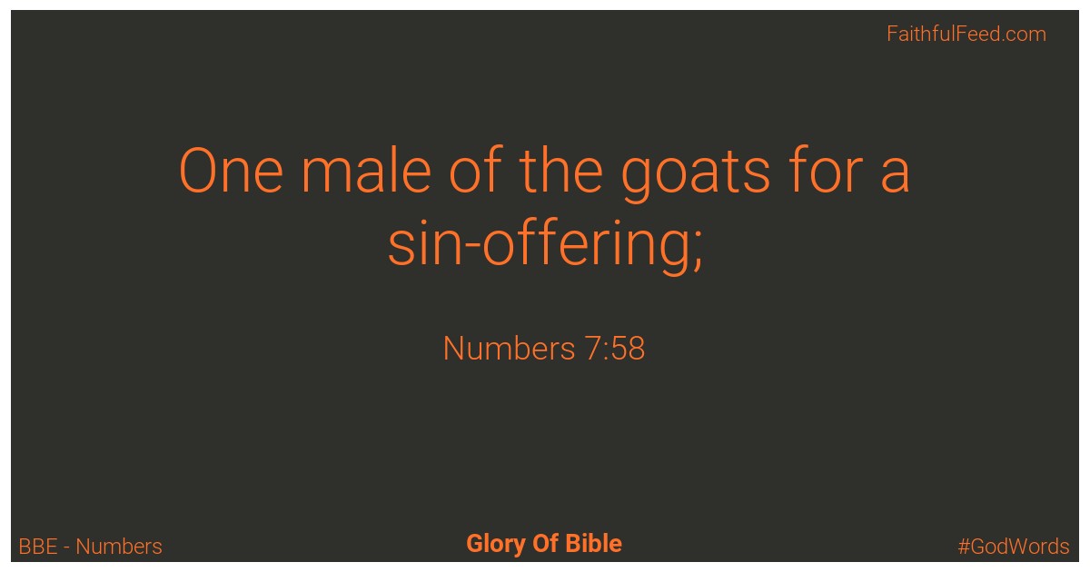 Numbers 7:58 - Bbe