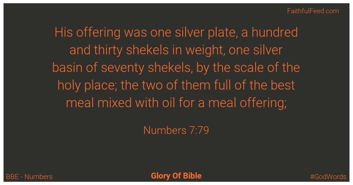 Numbers 7:79 - Bbe