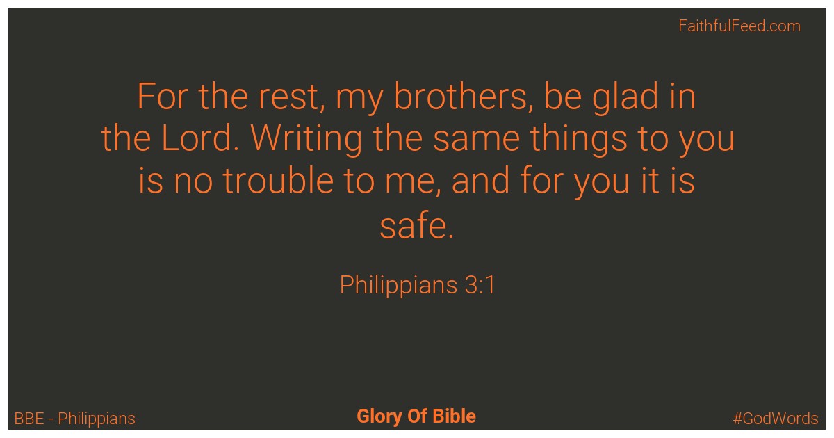 The Bible Verses from Philippians Chapter 3 - Bbe