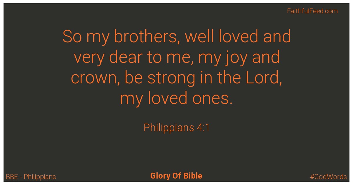 The Bible Verses from Philippians Chapter 4 - Bbe