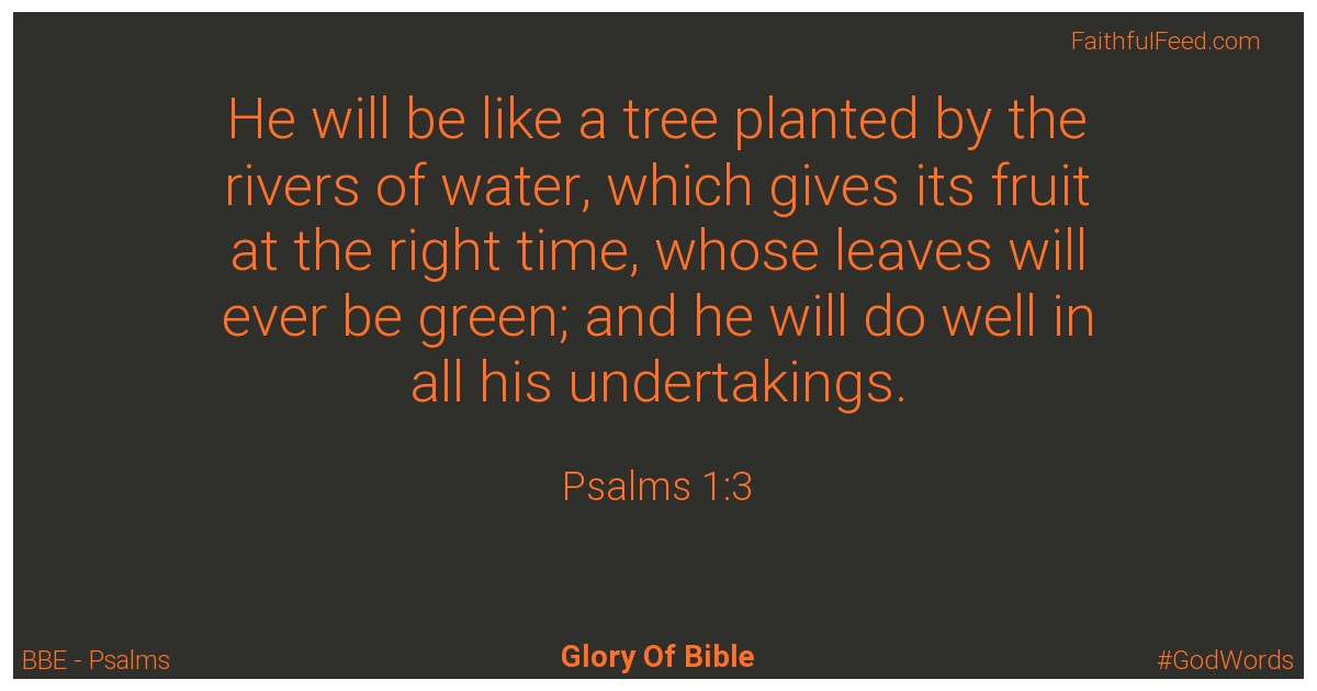 Psalms 1:3 - Bbe