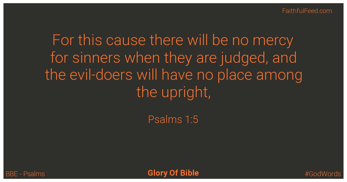 Psalms 1:5 - Bbe
