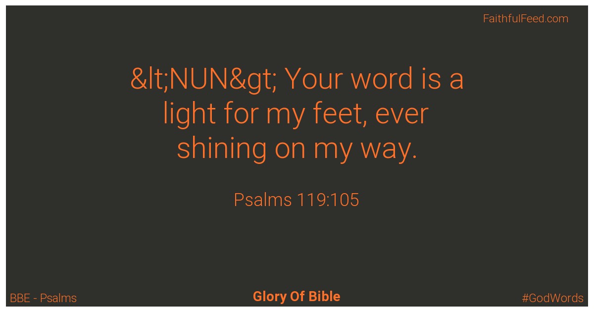 Psalms 119:105 - Bbe