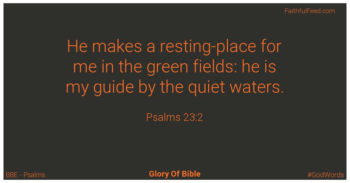 Psalms 23:2 - Bbe