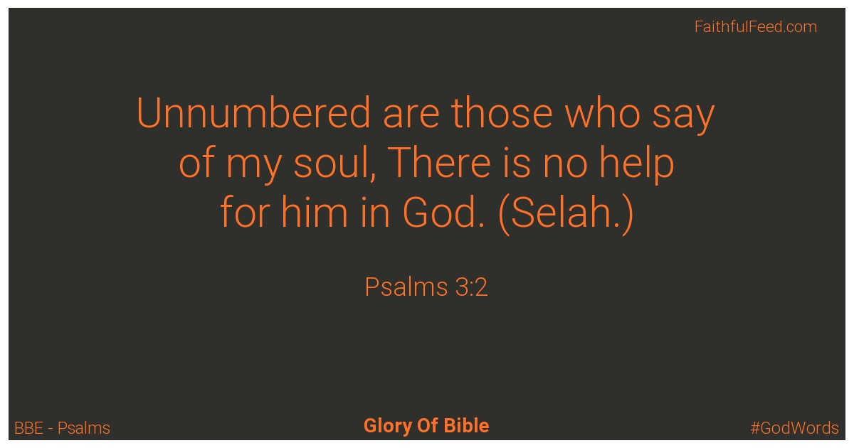 Psalms 3:2 - Bbe