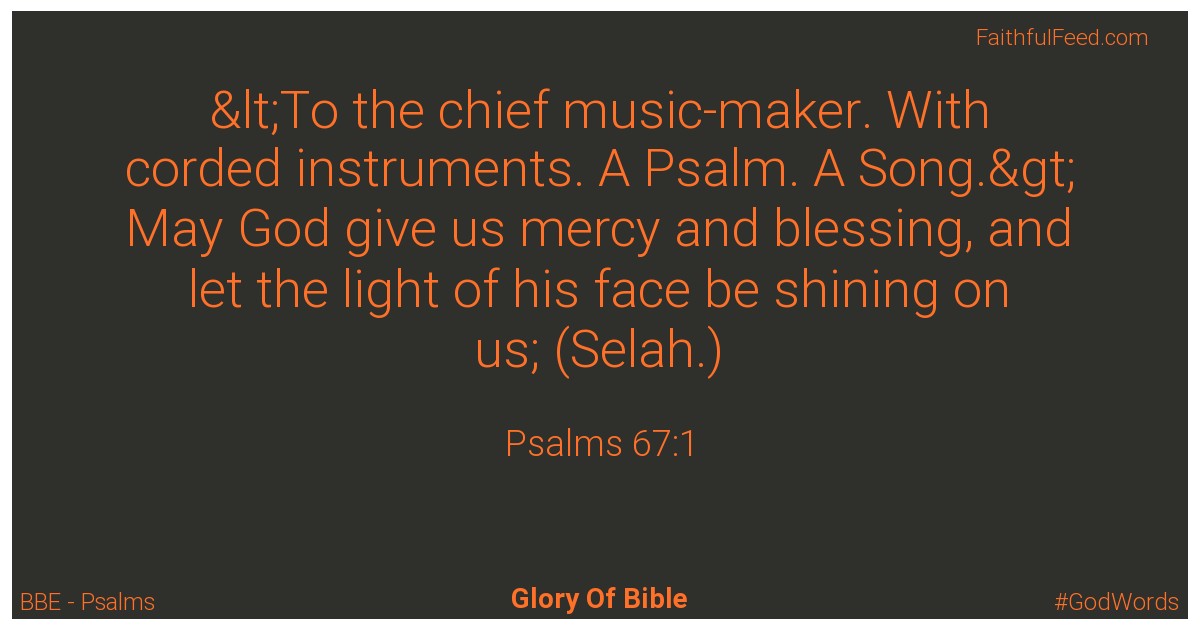 Psalms 67:1 - Bbe