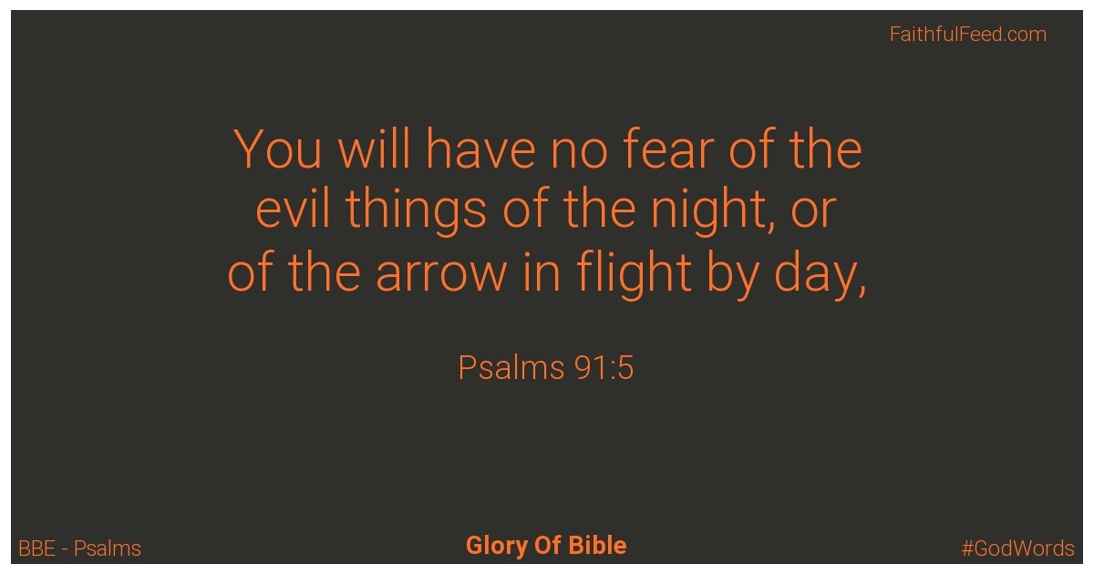 Psalms 91:5 - Bbe