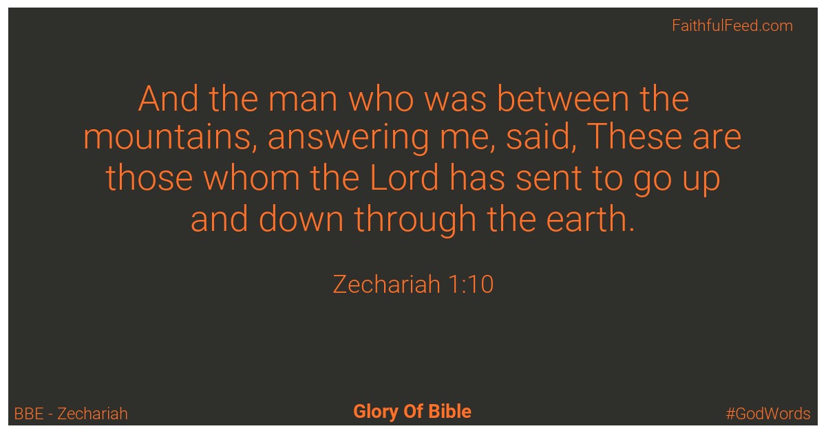 Zechariah 1:10 - Bbe