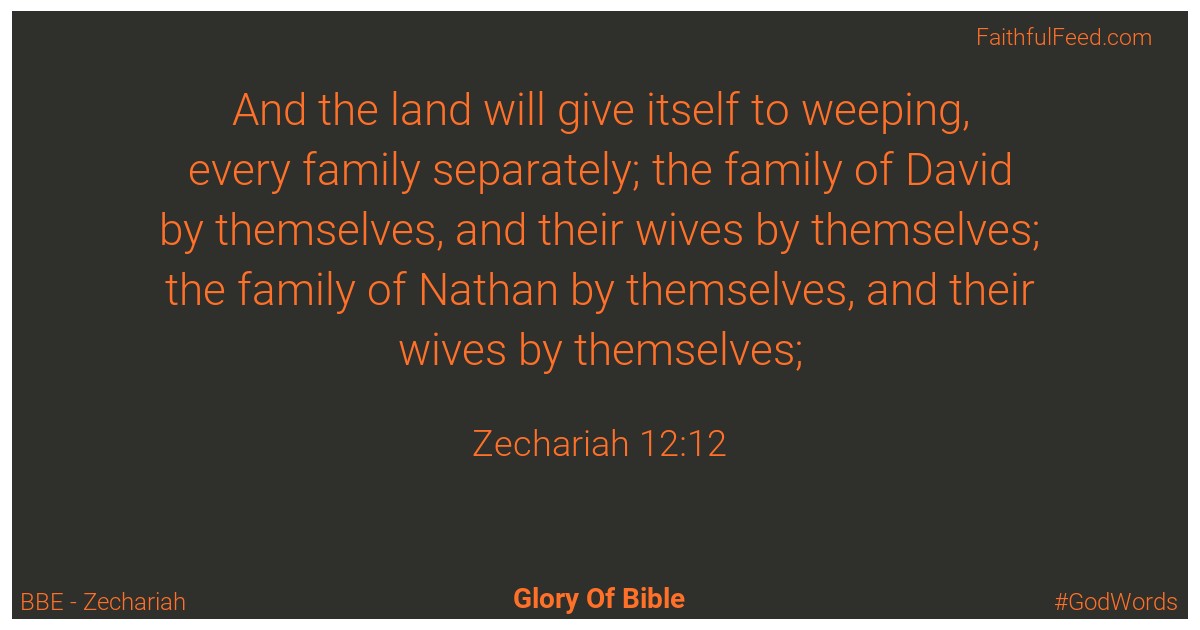 Zechariah 12:12 - Bbe