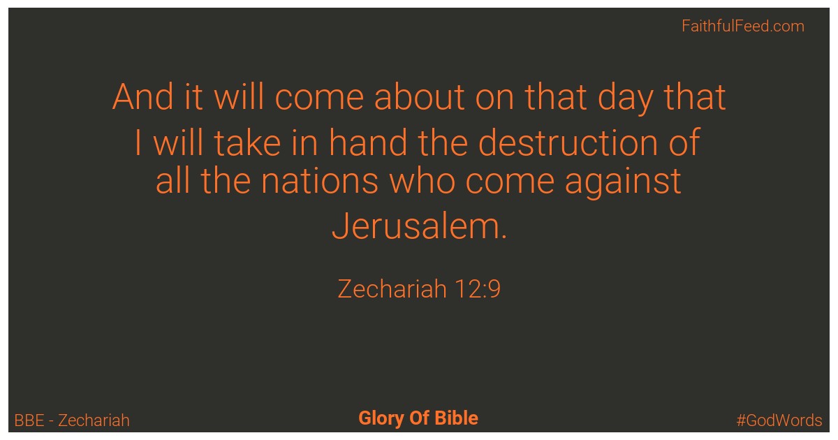 Zechariah 12:9 - Bbe