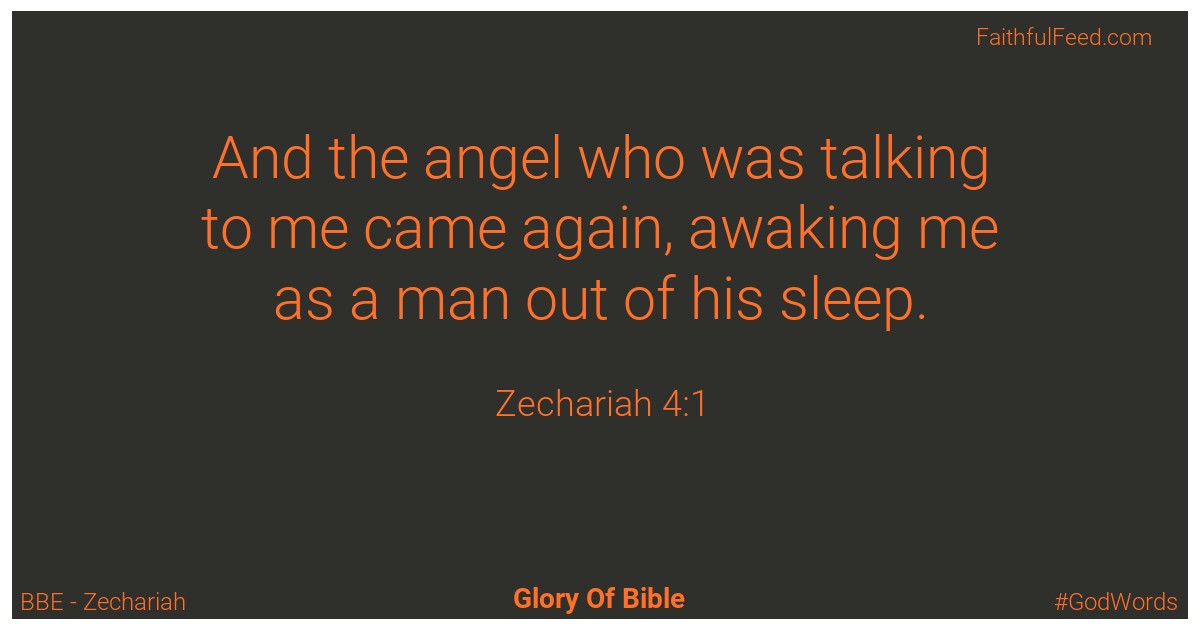 Zechariah 4:1 - Bbe