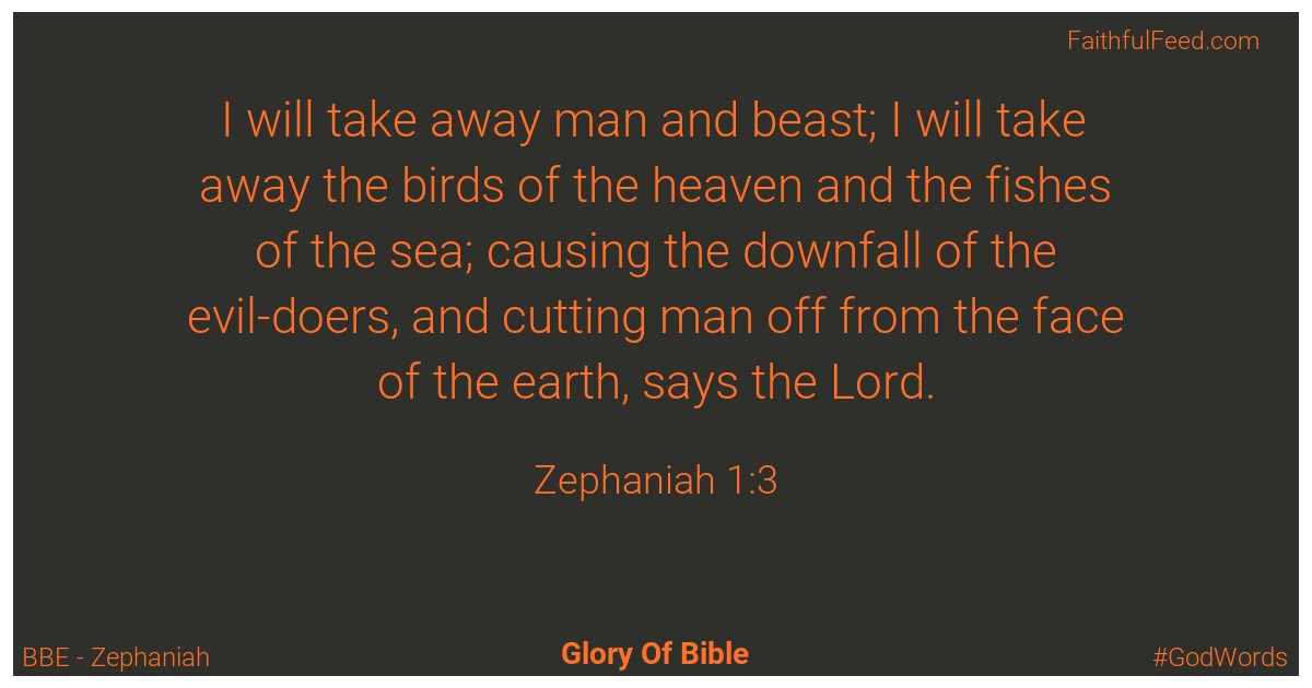 Zephaniah 1:3 - Bbe