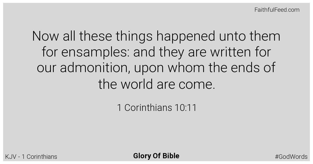 1-corinthians 10:11 - Kjv