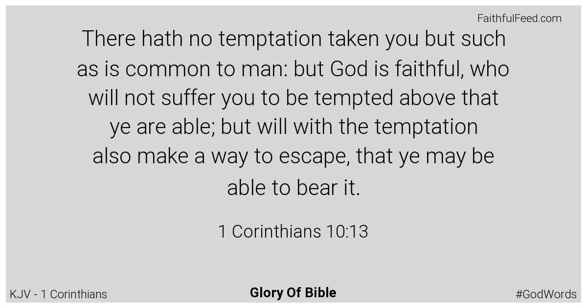 1-corinthians 10:13 - Kjv