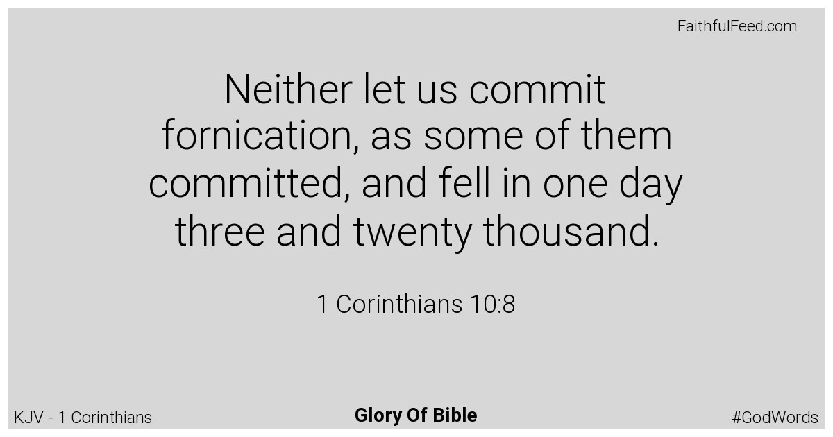 1-corinthians 10:8 - Kjv