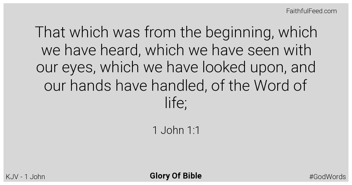 The Bible Verses from 1-john Chapter 1 - Kjv
