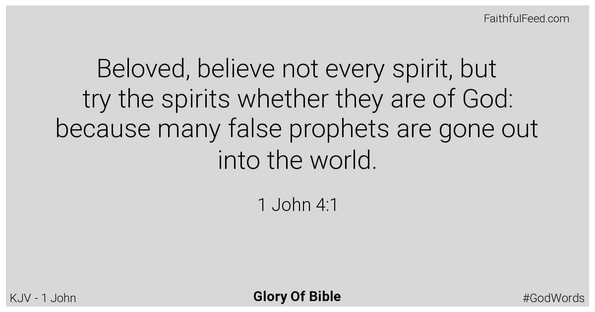 1-john 4:1 - Kjv