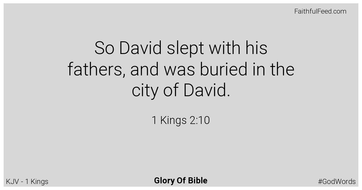1-kings 2:10 - Kjv