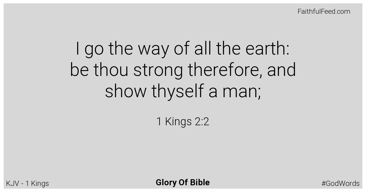 1-kings 2:2 - Kjv
