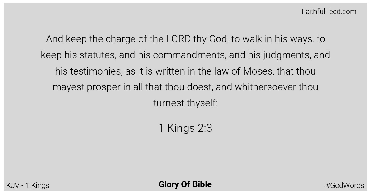 1-kings 2:3 - Kjv