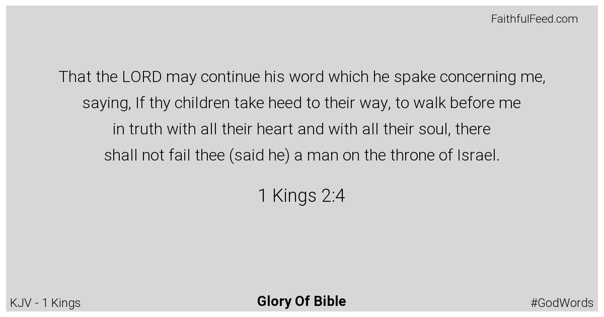 1-kings 2:4 - Kjv