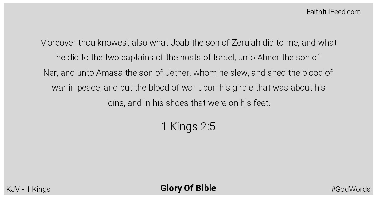 1-kings 2:5 - Kjv