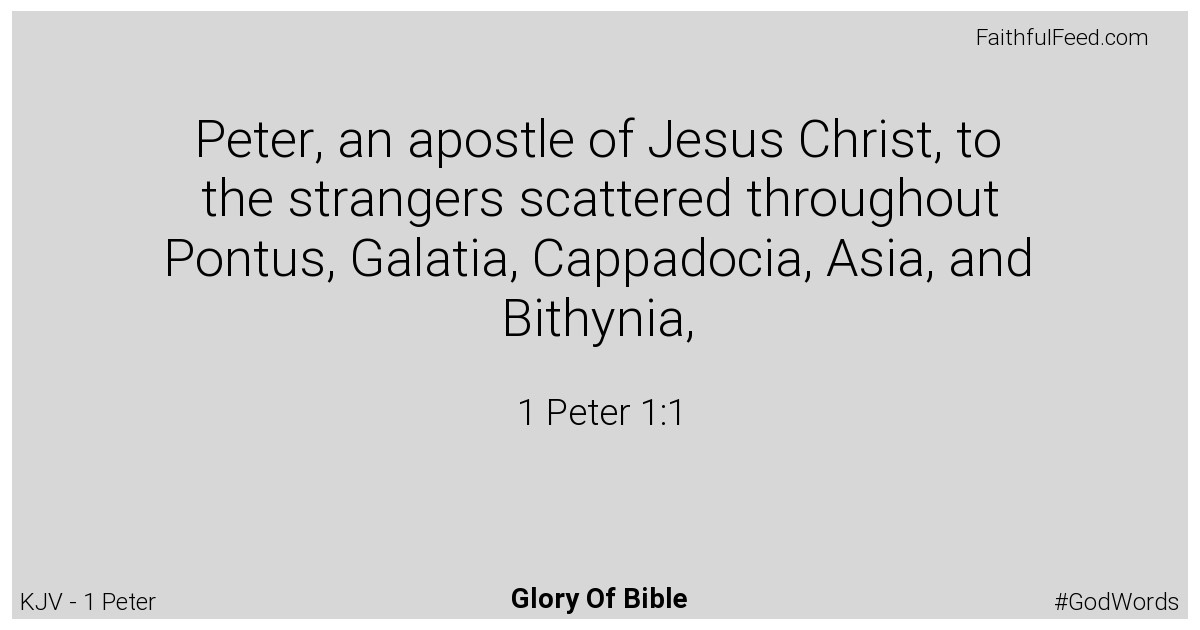The Bible Verses from 1-peter Chapter 1 - Kjv