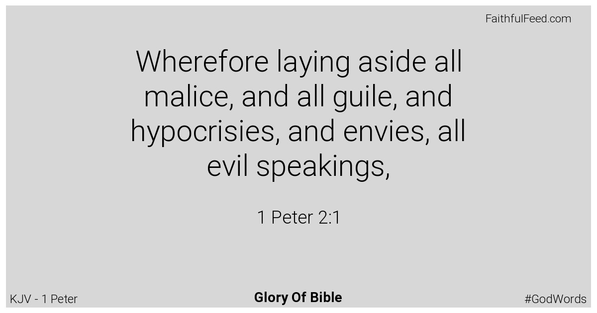 1-peter 2:1 - Kjv
