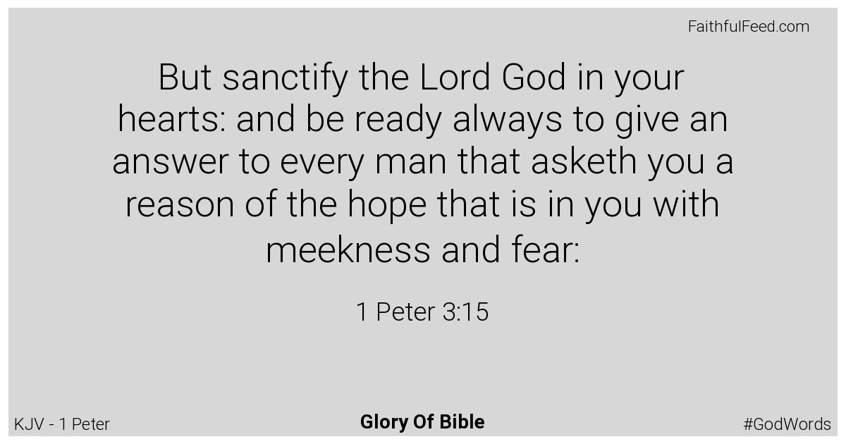 1-peter 3:15 - Kjv