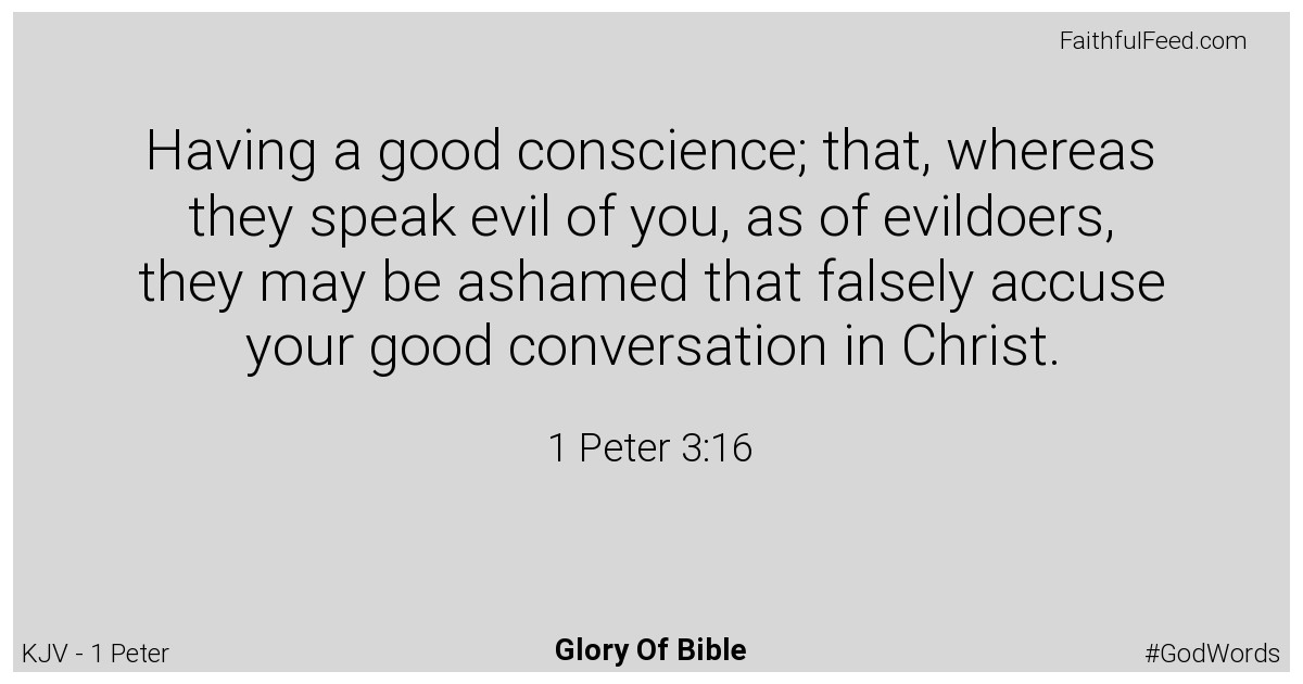1-peter 3:16 - Kjv