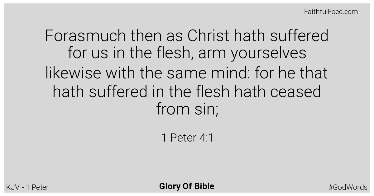 The Bible Verses from 1-peter Chapter 4 - Kjv