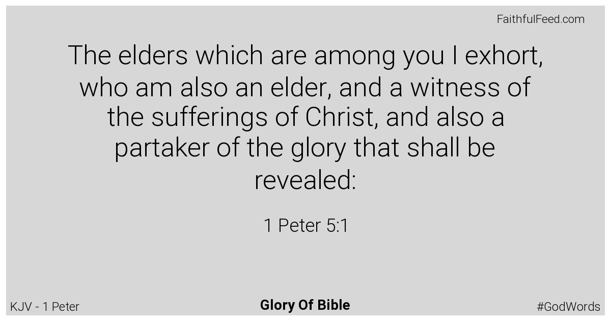 The Bible Verses from 1-peter Chapter 5 - Kjv