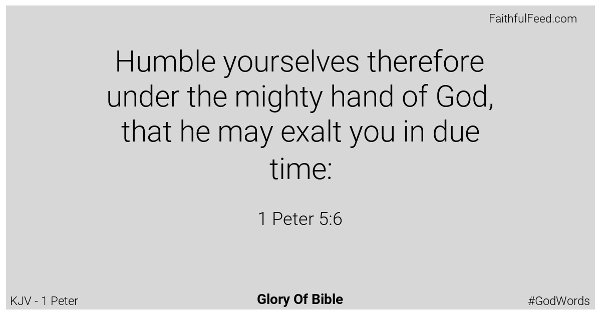 1-peter 5:6 - Kjv