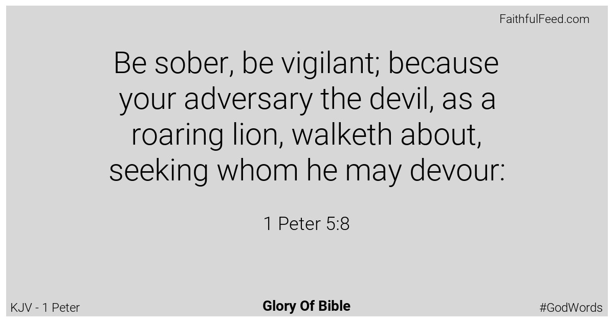 1-peter 5:8 - Kjv