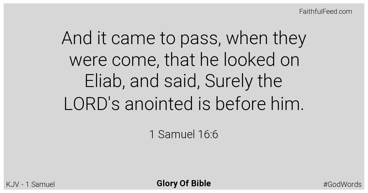 1-samuel 16:6 - Kjv