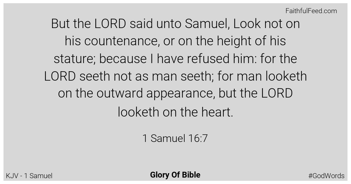 1-samuel 16:7 - Kjv
