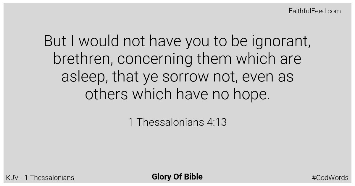 1-thessalonians 4:13 - Kjv