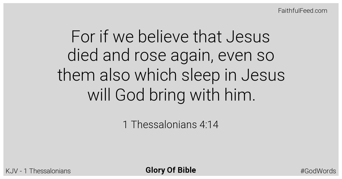 1-thessalonians 4:14 - Kjv