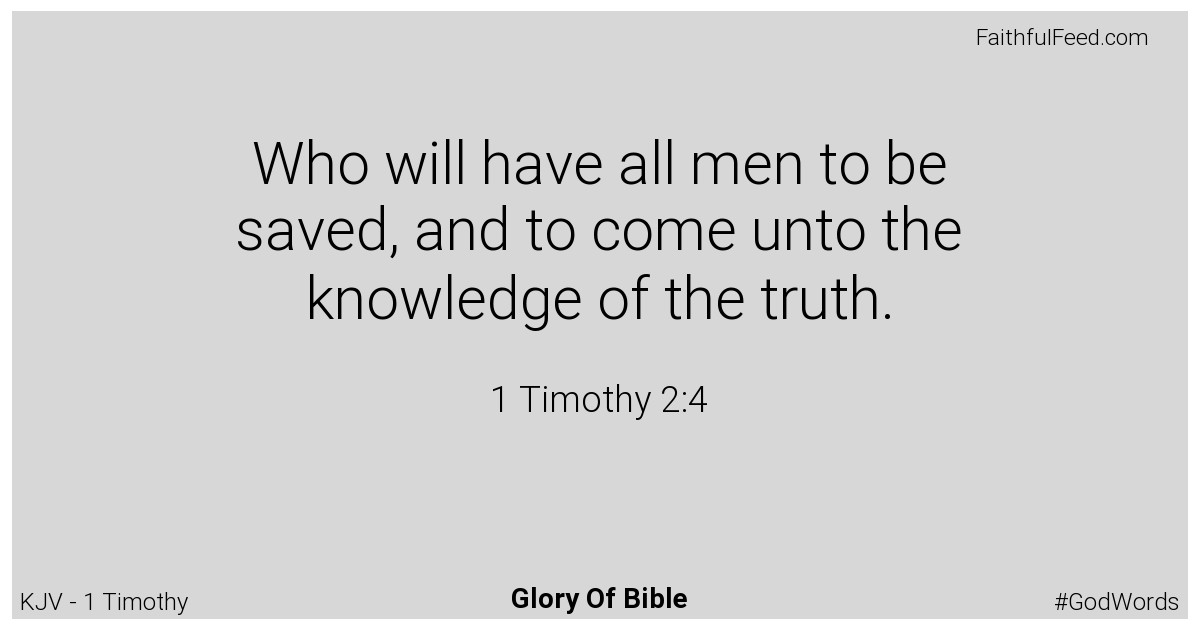 1-timothy 2:4 - Kjv