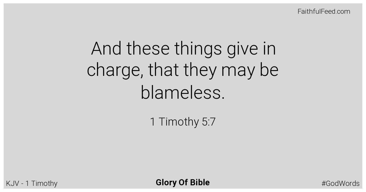 1-timothy 5:7 - Kjv