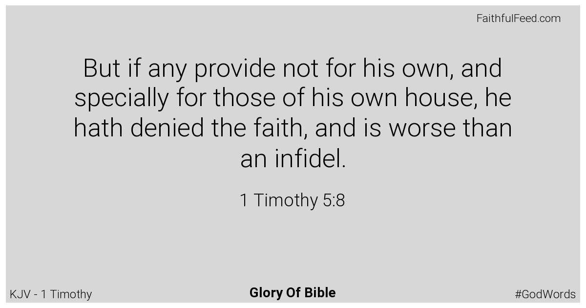 1-timothy 5:8 - Kjv