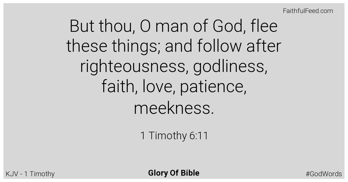 1-timothy 6:11 - Kjv