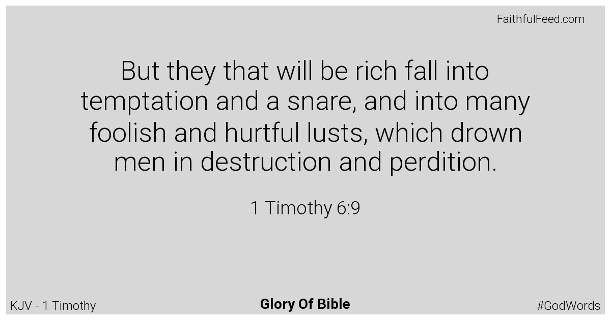 1-timothy 6:9 - Kjv