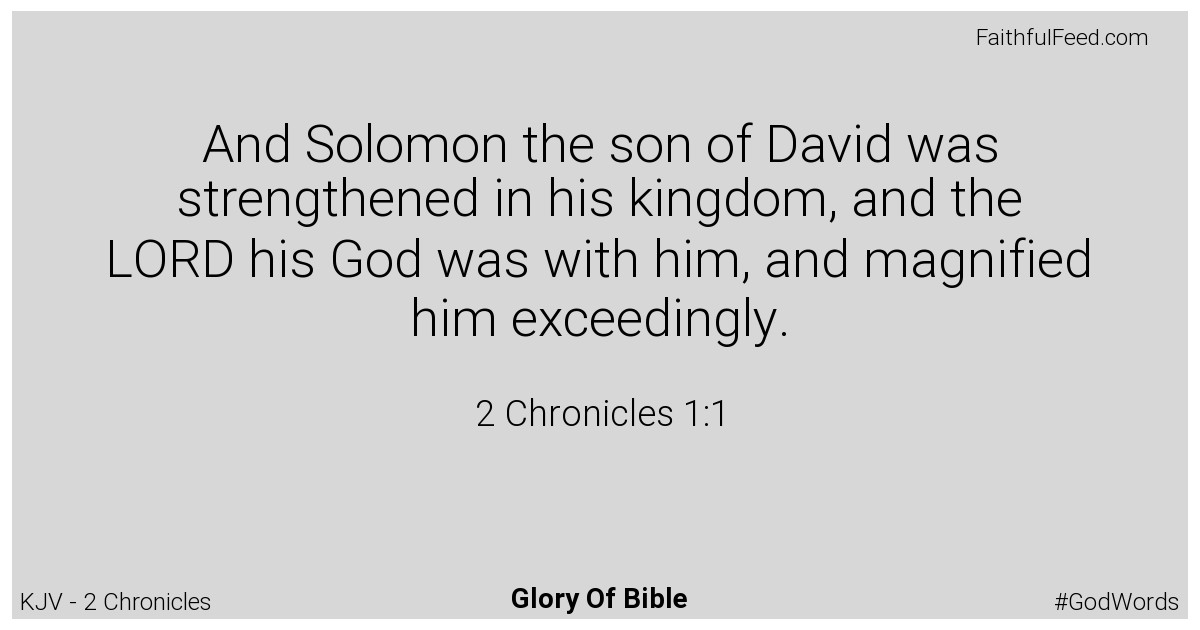 2-chronicles 1:1 - Kjv