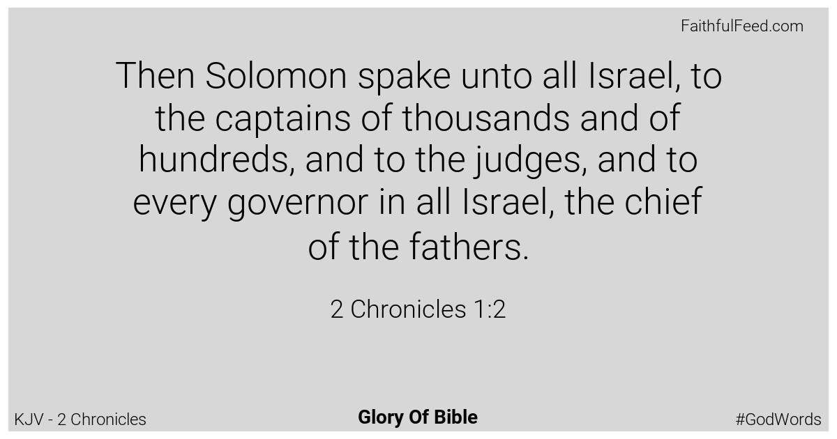 2-chronicles 1:2 - Kjv