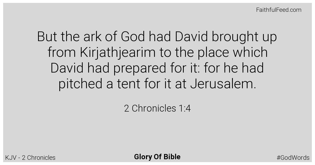 2-chronicles 1:4 - Kjv