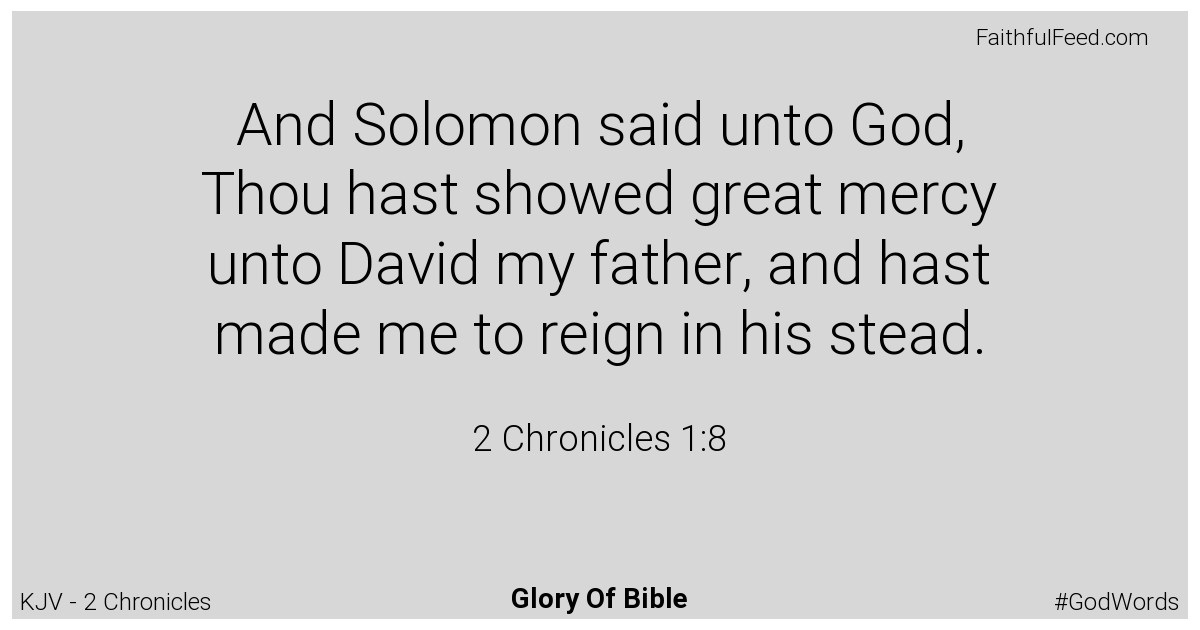 2-chronicles 1:8 - Kjv